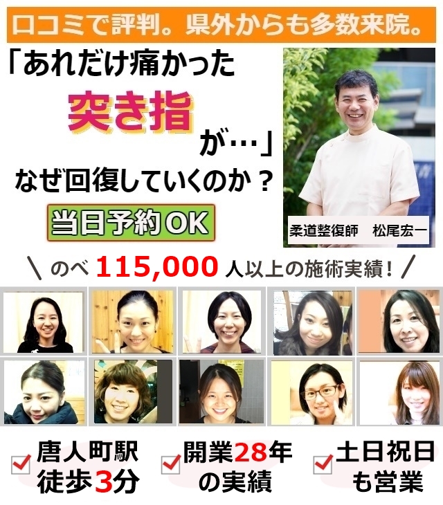 なぜ？他院では改善しなかった突き指 が当院の施術で改善するのか？